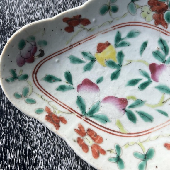 Antique Chinese Porcelain Famille Rose Bowl White with flowers. Excellent - Picture 4 of 6